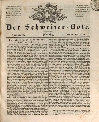 Der Schweizer-Bote Donnerstag 31. Mai 1838