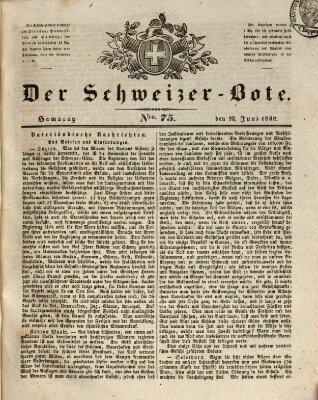 Der Schweizer-Bote Samstag 23. Juni 1838