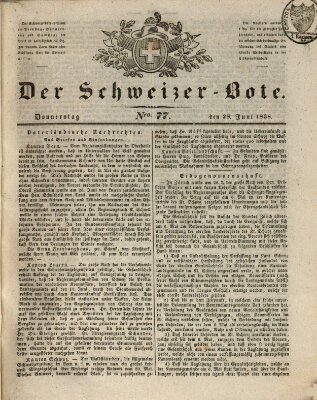 Der Schweizer-Bote Donnerstag 28. Juni 1838