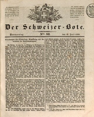 Der Schweizer-Bote Donnerstag 12. Juli 1838