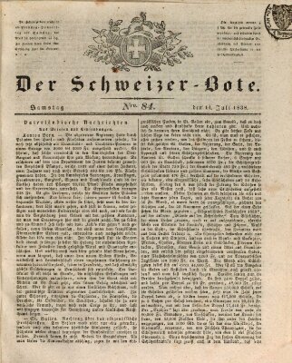 Der Schweizer-Bote Samstag 14. Juli 1838