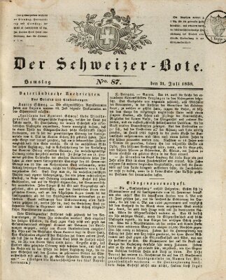 Der Schweizer-Bote Samstag 21. Juli 1838