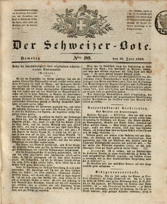 Der Schweizer-Bote Samstag 28. Juli 1838