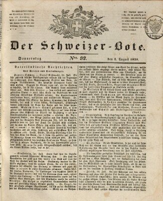 Der Schweizer-Bote Donnerstag 2. August 1838