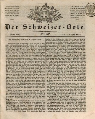 Der Schweizer-Bote Dienstag 14. August 1838