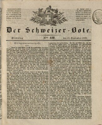 Der Schweizer-Bote Dienstag 18. September 1838