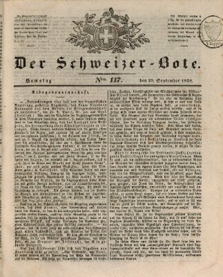 Der Schweizer-Bote Samstag 29. September 1838