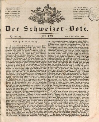 Der Schweizer-Bote Dienstag 2. Oktober 1838