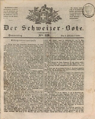 Der Schweizer-Bote Donnerstag 4. Oktober 1838
