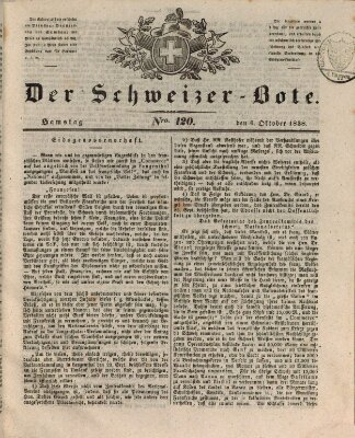 Der Schweizer-Bote Samstag 6. Oktober 1838