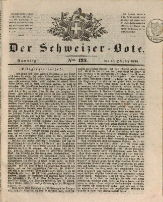 Der Schweizer-Bote Samstag 13. Oktober 1838