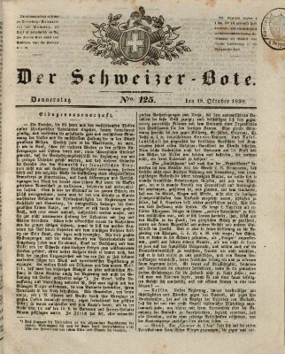 Der Schweizer-Bote Donnerstag 18. Oktober 1838