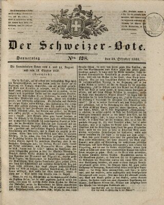 Der Schweizer-Bote Donnerstag 25. Oktober 1838