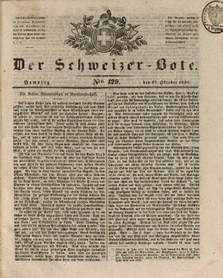 Der Schweizer-Bote Samstag 27. Oktober 1838