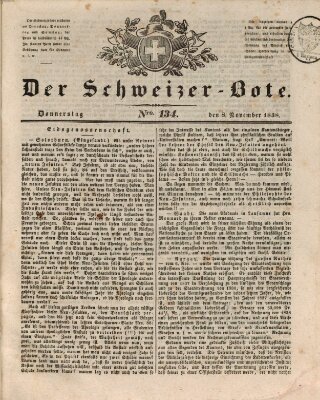 Der Schweizer-Bote Donnerstag 8. November 1838