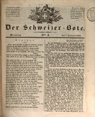 Der Schweizer-Bote Dienstag 1. Januar 1839