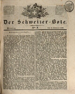 Der Schweizer-Bote Dienstag 15. Januar 1839