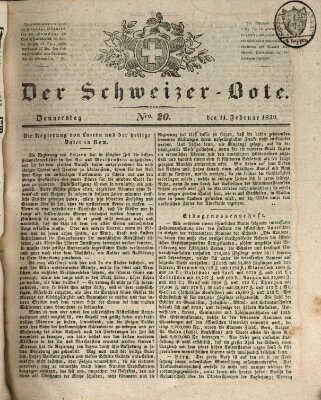 Der Schweizer-Bote Donnerstag 14. Februar 1839