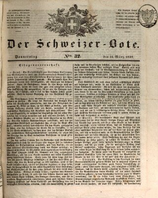 Der Schweizer-Bote Donnerstag 14. März 1839