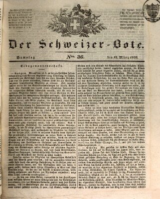 Der Schweizer-Bote Samstag 23. März 1839