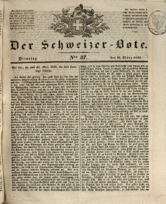 Der Schweizer-Bote Dienstag 26. März 1839