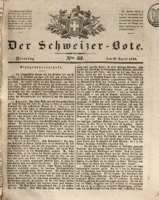 Der Schweizer-Bote Dienstag 30. April 1839