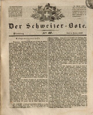 Der Schweizer-Bote Dienstag 4. Juni 1839