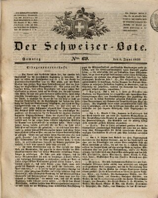 Der Schweizer-Bote Samstag 8. Juni 1839