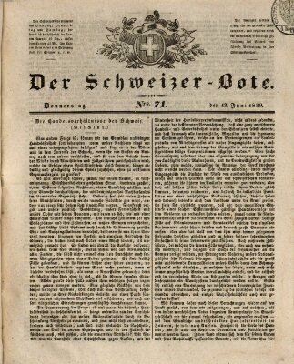 Der Schweizer-Bote Donnerstag 13. Juni 1839