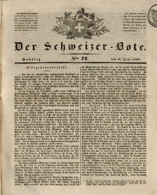 Der Schweizer-Bote Samstag 15. Juni 1839