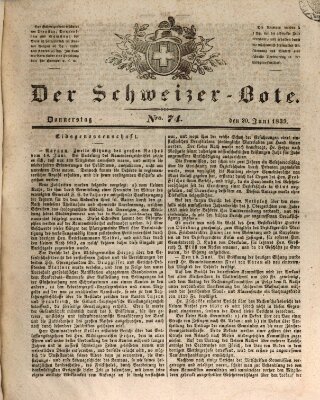 Der Schweizer-Bote Donnerstag 20. Juni 1839