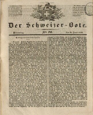 Der Schweizer-Bote Dienstag 25. Juni 1839