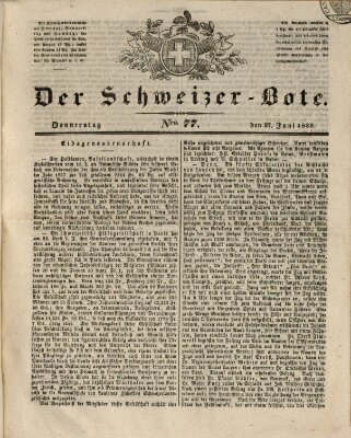 Der Schweizer-Bote Donnerstag 27. Juni 1839