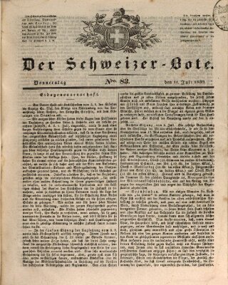 Der Schweizer-Bote Donnerstag 11. Juli 1839