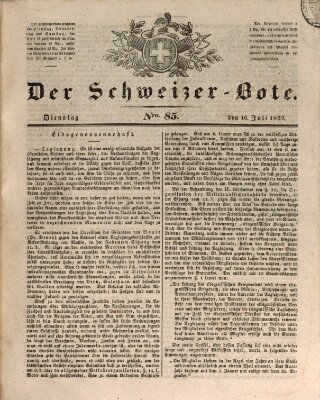 Der Schweizer-Bote Dienstag 16. Juli 1839