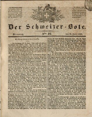 Der Schweizer-Bote Dienstag 30. Juli 1839