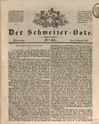 Der Schweizer-Bote Dienstag 6. August 1839