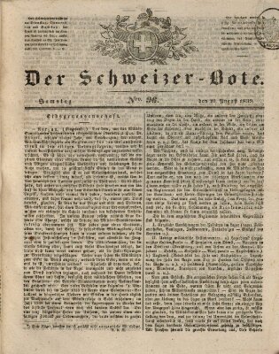 Der Schweizer-Bote Samstag 10. August 1839