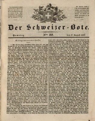 Der Schweizer-Bote Samstag 17. August 1839