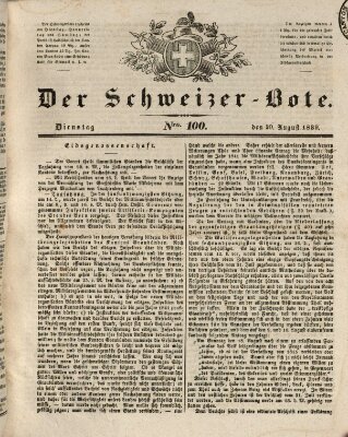 Der Schweizer-Bote Dienstag 20. August 1839