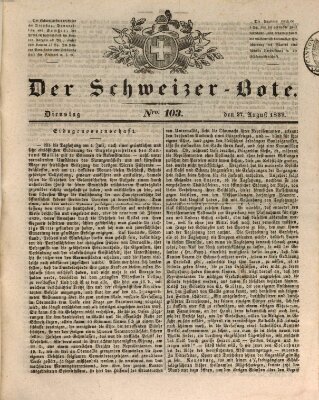 Der Schweizer-Bote Dienstag 27. August 1839