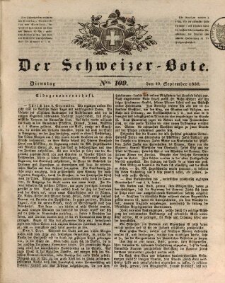 Der Schweizer-Bote Dienstag 10. September 1839