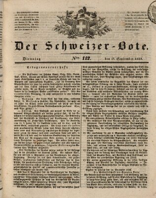 Der Schweizer-Bote Dienstag 17. September 1839