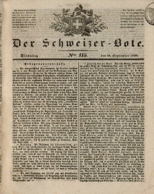 Der Schweizer-Bote Dienstag 24. September 1839