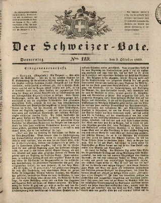 Der Schweizer-Bote Donnerstag 3. Oktober 1839