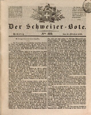 Der Schweizer-Bote Samstag 12. Oktober 1839