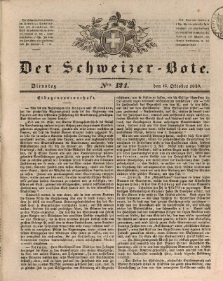 Der Schweizer-Bote Dienstag 15. Oktober 1839