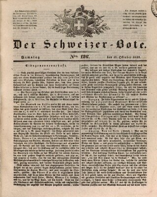 Der Schweizer-Bote Samstag 19. Oktober 1839