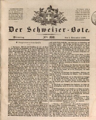 Der Schweizer-Bote Dienstag 5. November 1839