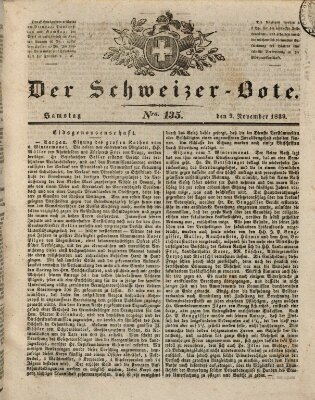 Der Schweizer-Bote Samstag 9. November 1839